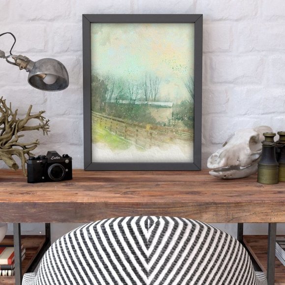 8x10 warercolor picture print in photo paper‎ with black frame!!! - Picture 3 of 4